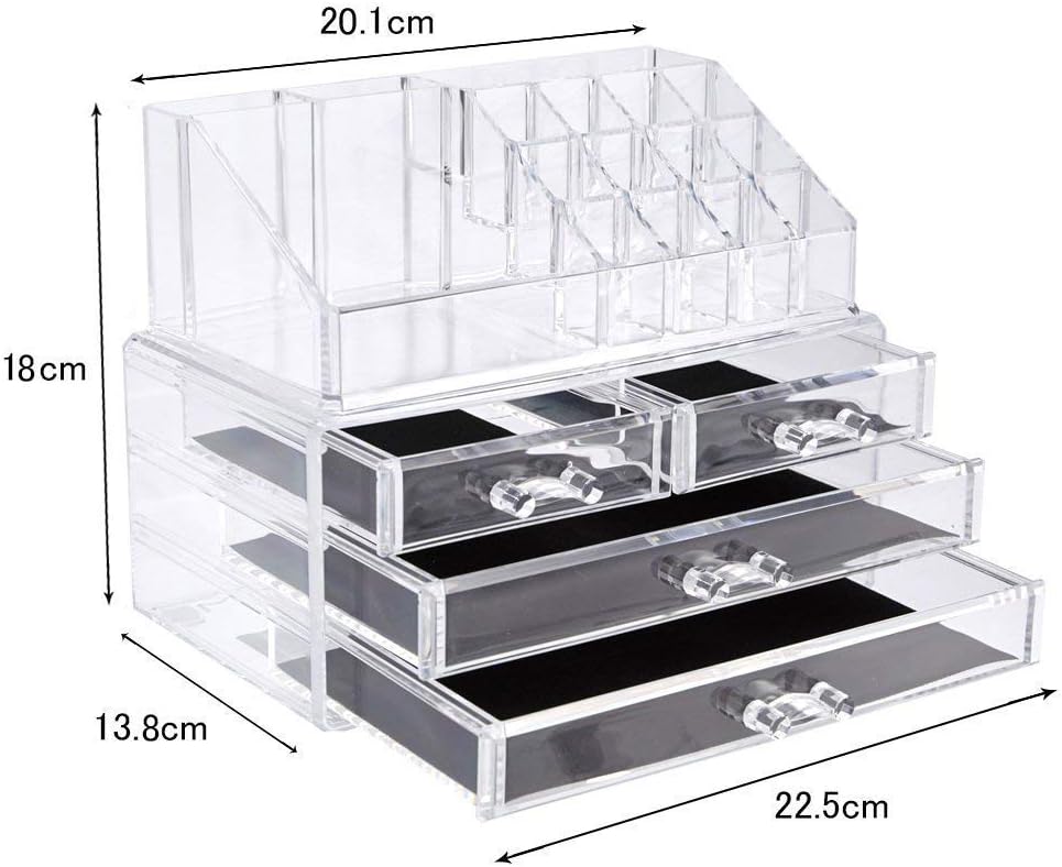 Acrylic Transparent Makeup Drawer Organizer