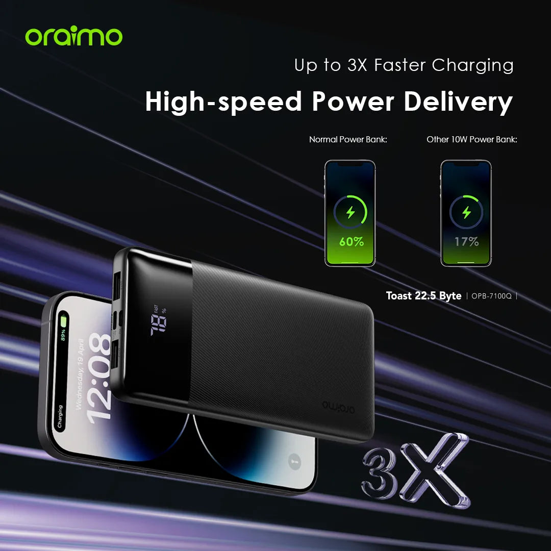 oraimo Toast 22.5 Byte 10000mAh 22.5W Power Bank