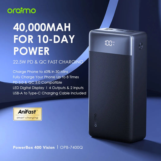 Oraimo PowerBox 400 Vision 40000mAh Power Bank