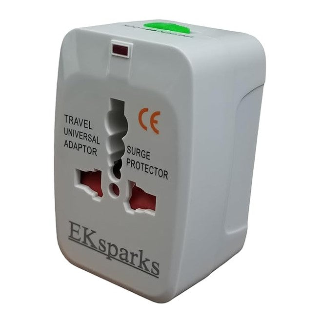 Universal All-in-One International Travel Adapter with Surge Protection – Works in 150+ Countries