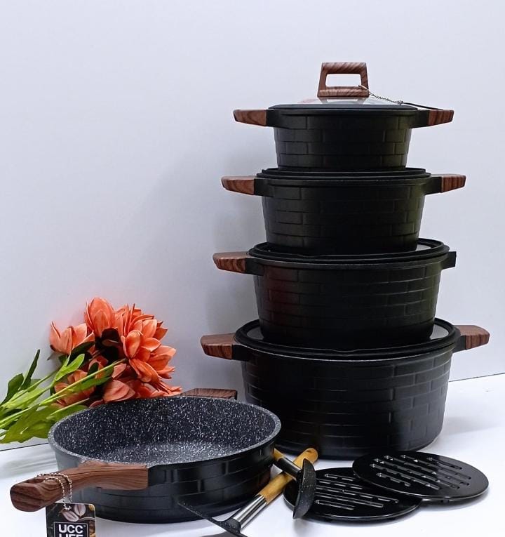 UCC Life Granite Cookware Set β Non-Stick, Induction Compatible