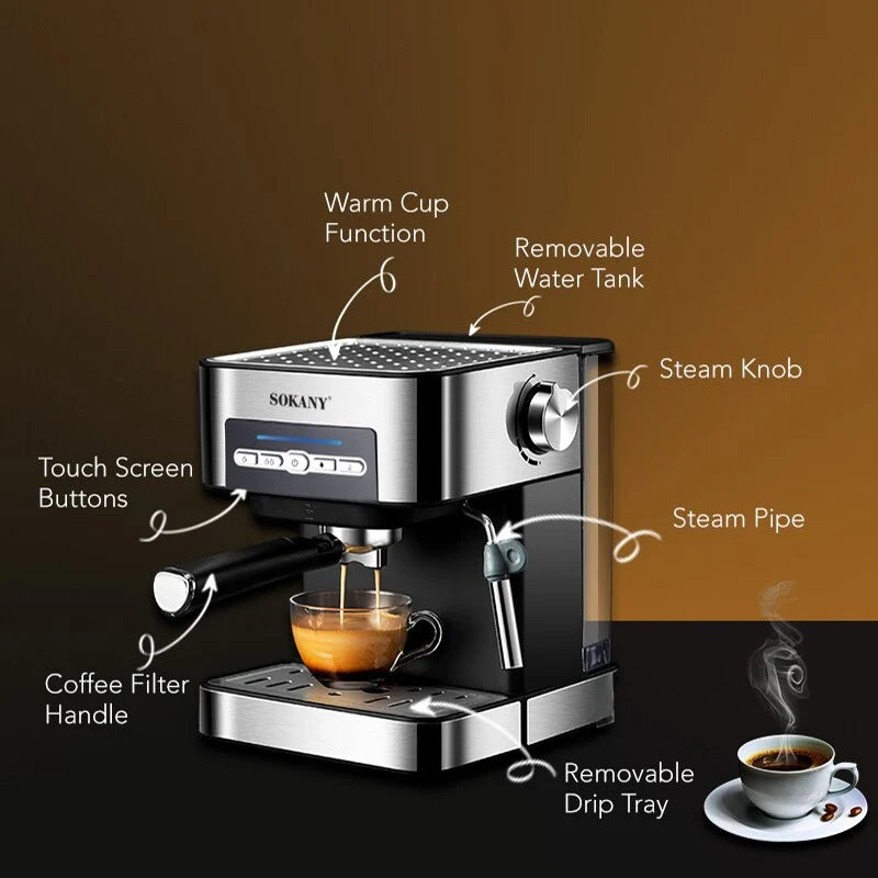 Sokany Electric Espresso machine/ Coffee Maker Machine 1.6L