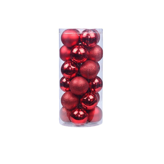 24-Piece Christmas Tree Ball Ornament Set (6cm)