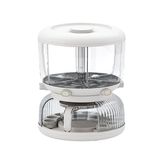 Partitioned Rotating Cereal Dispenser (2-in-1 Cereal Dispenser + Egg Holder)