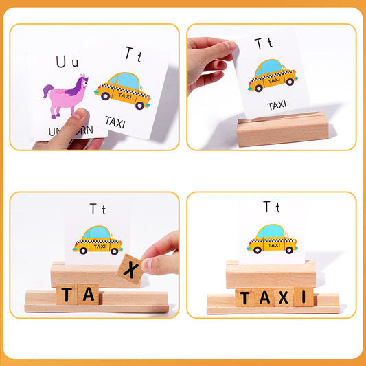Spelling Word Game β Wooden English Learning Cards for Kids