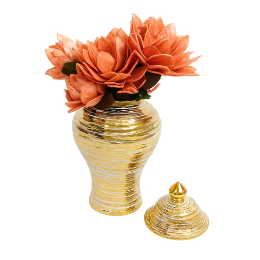 Luxury Gold-Plated Ceramic Ginger Jars β Modern Classic Home DΓ©cor