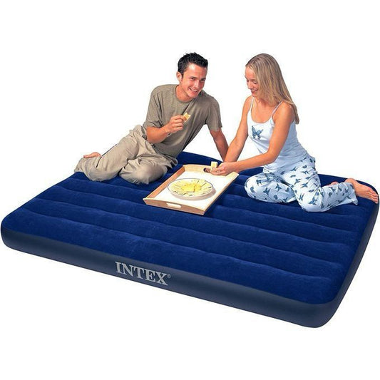 Intex Inflatable Air Mattress with Free Electric Pump – Comfortable & Portable Bed