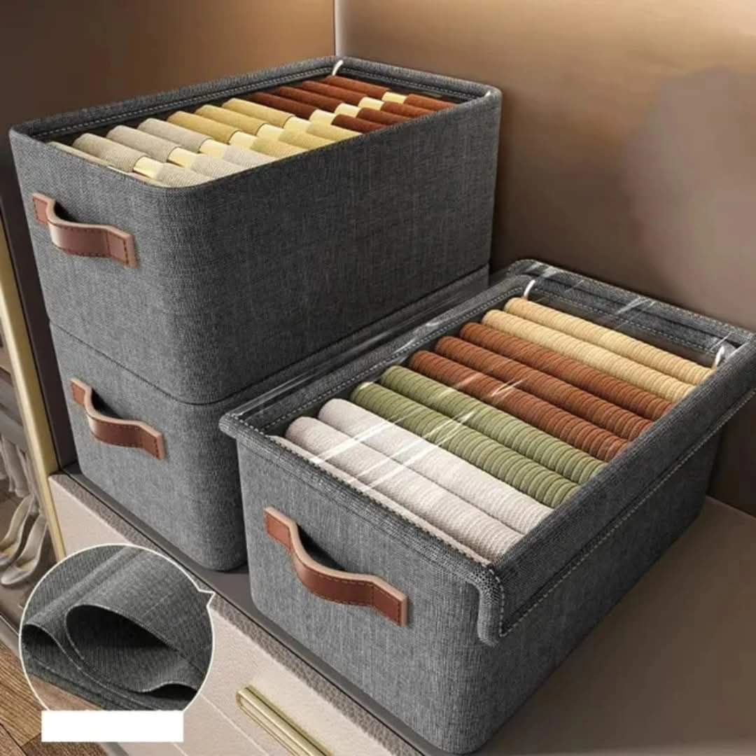 Collapsible Fabric Organizer with a Cover / Storage basket