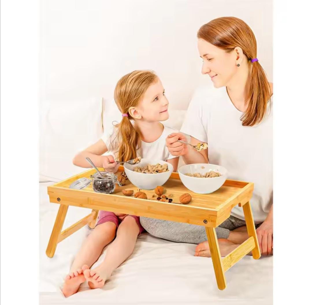 Multi purpose Foldable Bamboo Tray