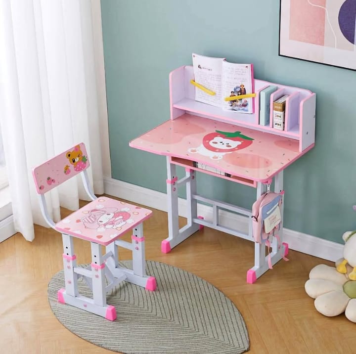 Modern Adjustable Kids Study Table & Chair Set