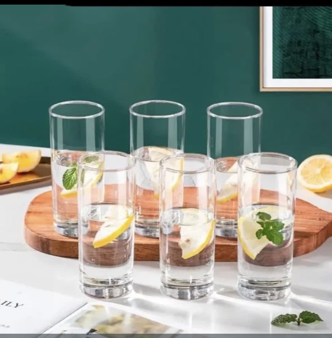 Luminarc 6-Piece Highball Glass Set – Elegant Tall Drinking Glasses for Water, Juice & Cocktails