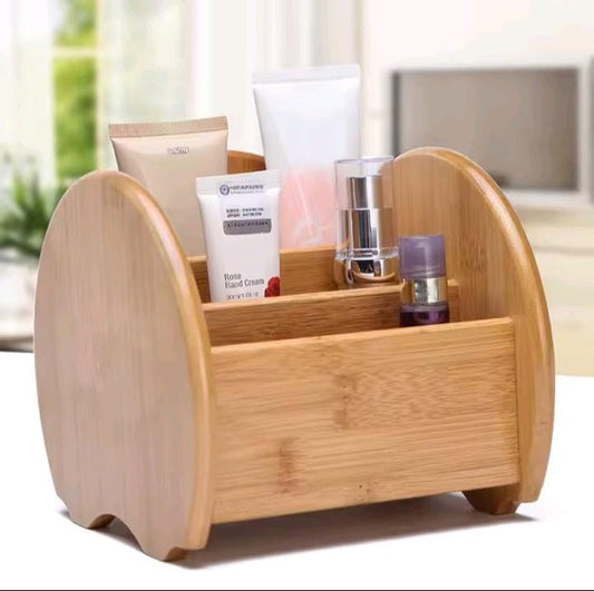 Bamboo Desktop Organizer β Multipurpose Storage Box