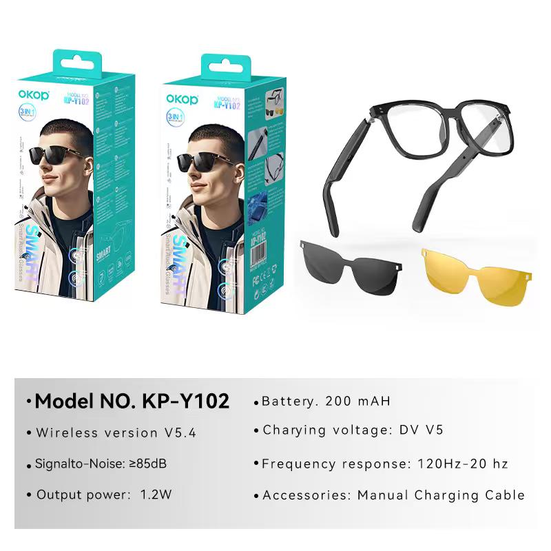 New Advanced Smart Bluetooth Glasses (Model KP-Y102)