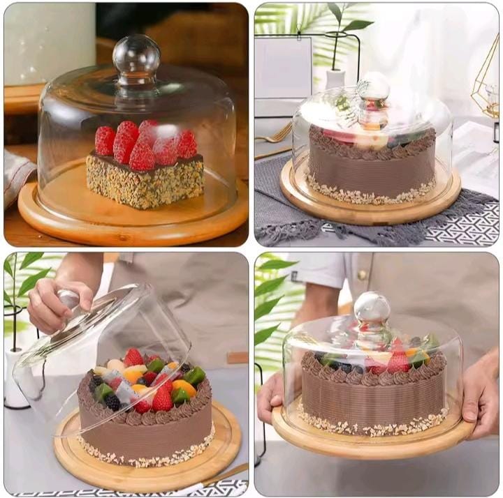 Dome-Shaped Glass Cake Cover