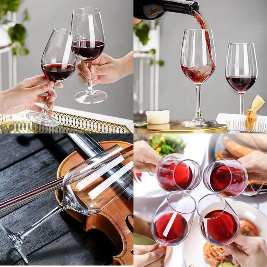 6-Piece Wine Glass Set.Classic Stemmed Glassware for Red, White & RosΓ©