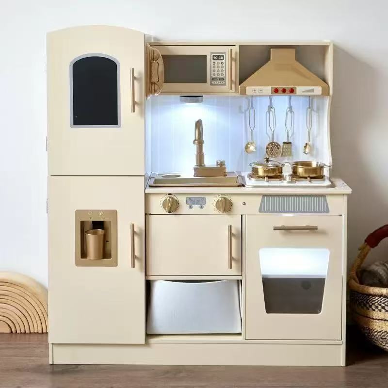 Kids Wooden Kitchen Playset β Premium Microwave, Sink, Oven & Accessories