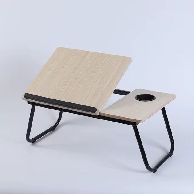 Adjustable Folding Laptop Desk with Tilting Top β Portable Bed Table Stand with Cup Holder & Foldable Legs