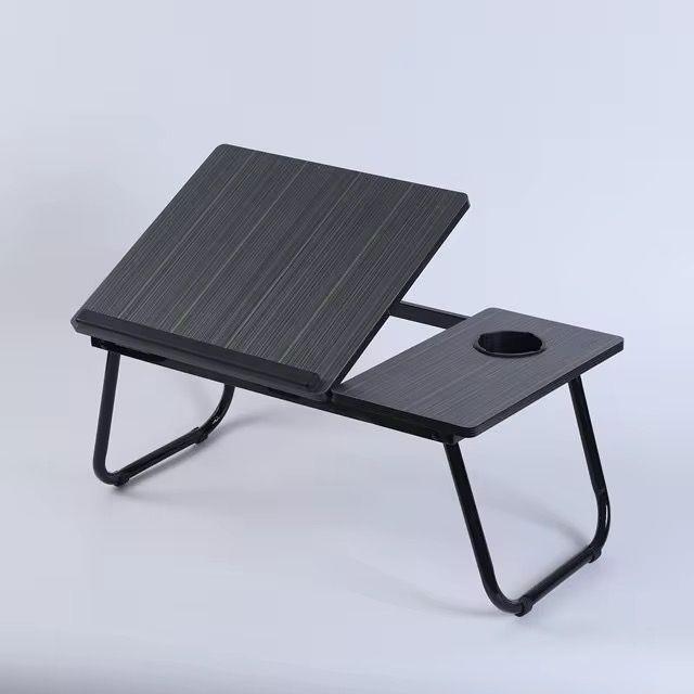 Adjustable Folding Laptop Desk with Tilting Top β Portable Bed Table Stand with Cup Holder & Foldable Legs