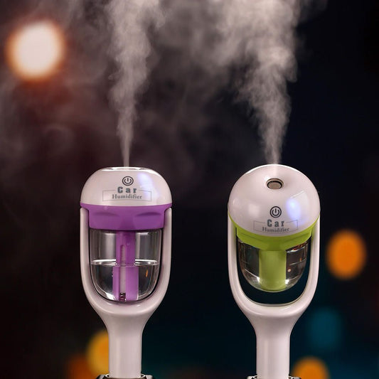 Portable Car Humidifier & Essential Oil Diffuser β Mini Aroma Mist for On-the-Go Comfort
