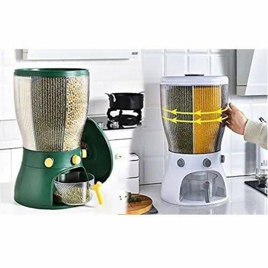4-Compartment Food Grain Storage Container /dispenser