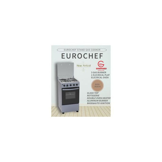 Eurochef 50×55 3~Gas+1~Electric Gas cooker