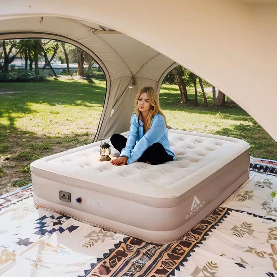 Inflatable Queen Size Airbed Mattress with Built-In Pump – Self-Inflating & Deflating