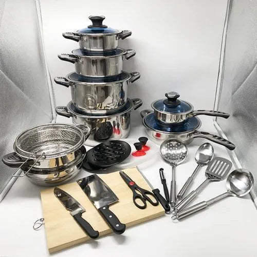 Marwa 30PC Heavy Duty Stainless Steel Cookware Set/sufuria