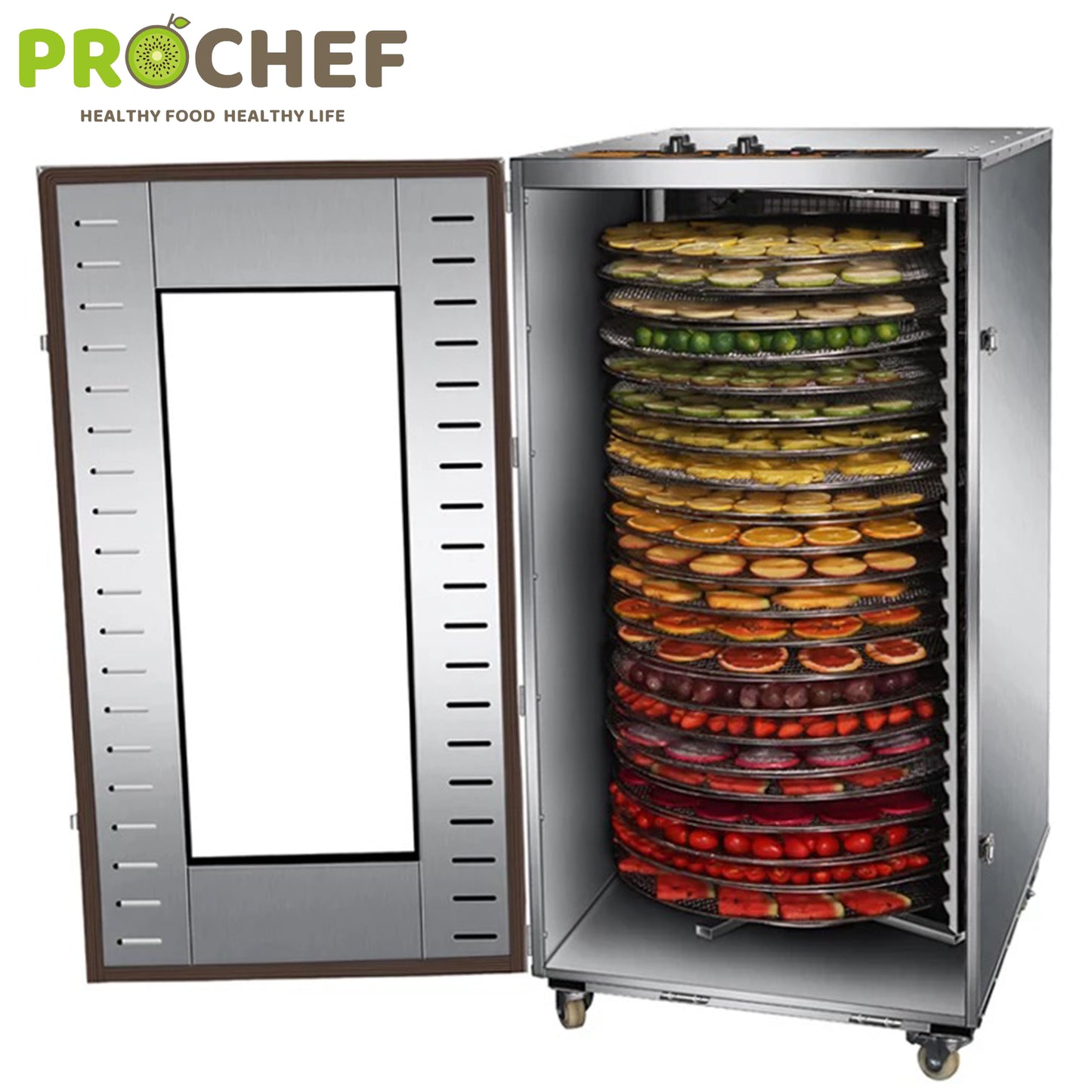 16-Tray Rotating Food Dehydrator – Maximum Capacity, Even Drying