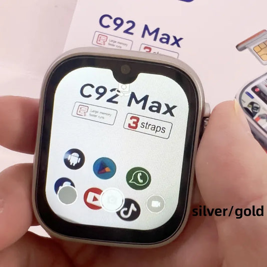 C92 MAX 4G Smart Watch – 6+64GB, Android 8.1, SIM Card, Wi-Fi, GPS, Ultra-Performance Smartwatch