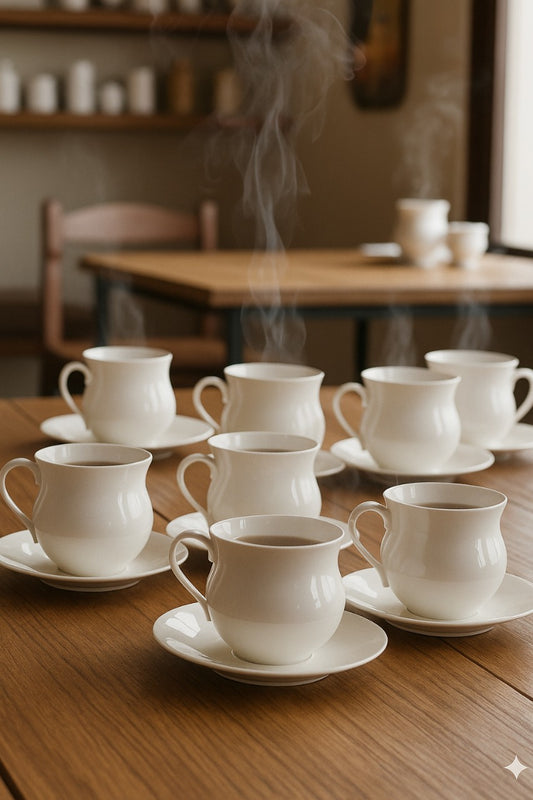 Elegant 6-Piece Cup & Saucer Set β Perfect for Coffee, Tea, and Special Moments
