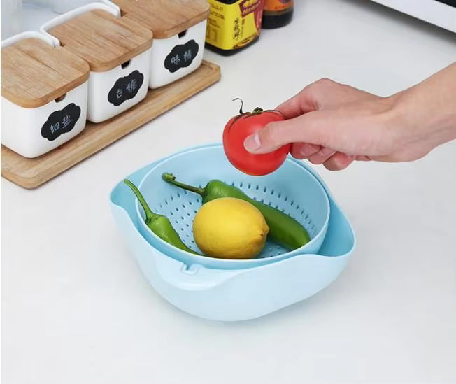 Modern Double Layer Fruit /Vegetable Washing Drainer