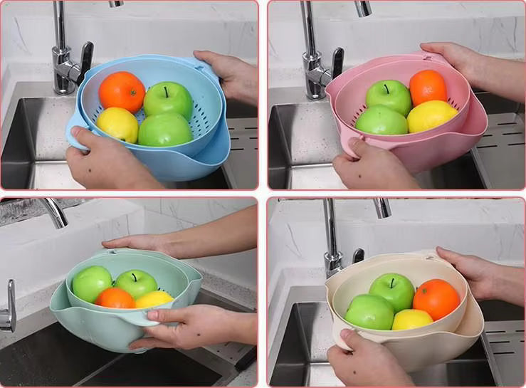 Modern Double Layer Fruit /Vegetable Washing Drainer