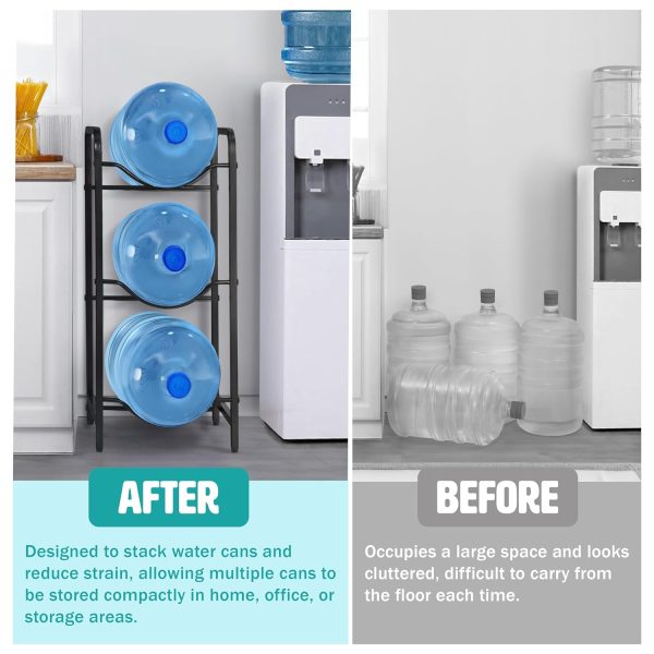 multi -Tier Carbon Steel Water Bottle Holder Rack – Heavy-Duty Water Can Stand