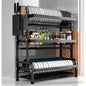 3-Tier Large Capacity Dish Rack with Utensil Holder, Cutting Board Holder, Drain Board Tray for Kitchen Counter Storage