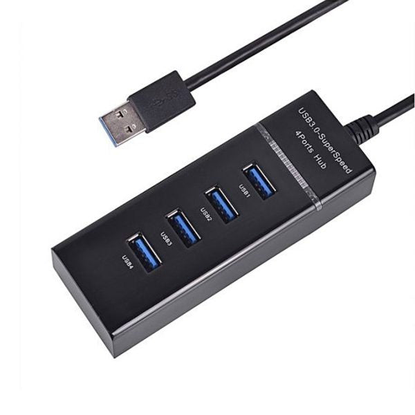USB 3.0 4-Port High-Speed Hub – 5Gbps Data Transfer, Power Supply Support & Overload Protection
