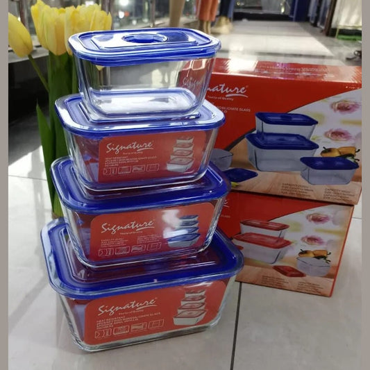 Signature storage containers with lid 4 pcs