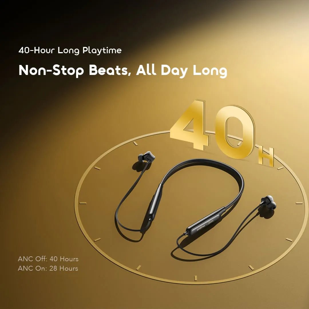 Oraimo Necklace 5 – Dual EQ Neckband Earphones with 40-Hour Playtime