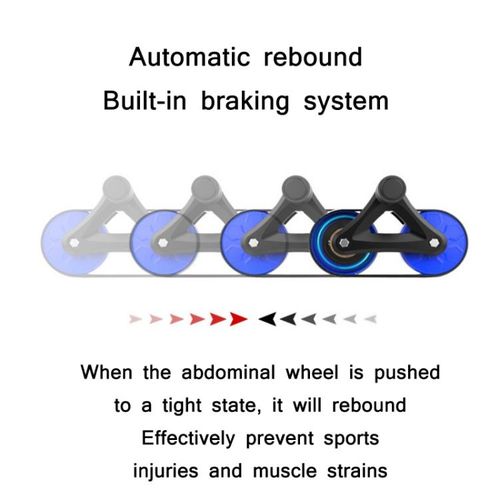 Automatic Rebound Belly Wheel | Double Roller Core & Abs Trainer