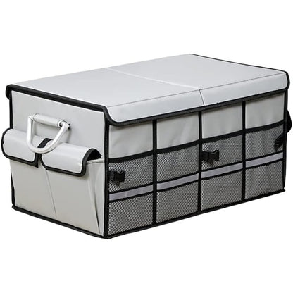 Foldable Car Boot Organizer with Lid – Waterproof, Heavy-Duty  quality Fabric
