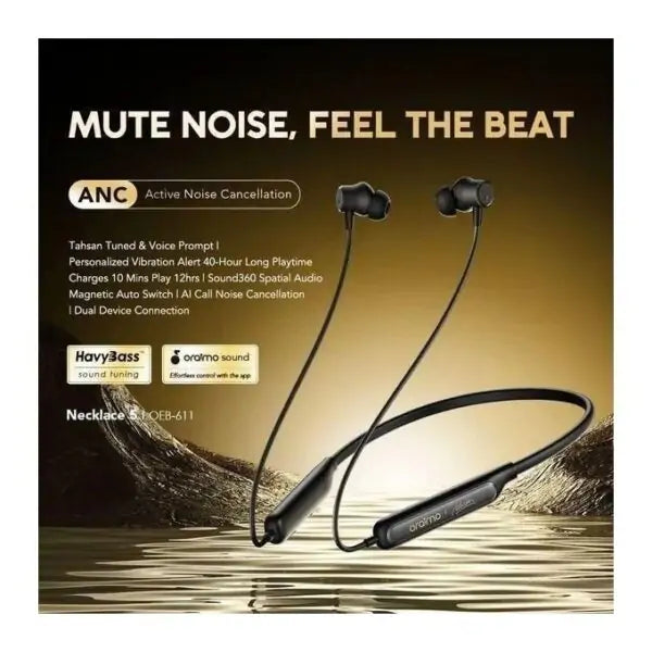 Oraimo Necklace 5 – Dual EQ Neckband Earphones with 40-Hour Playtime