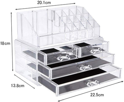 Acrylic Transparent Makeup Drawer Organizer
