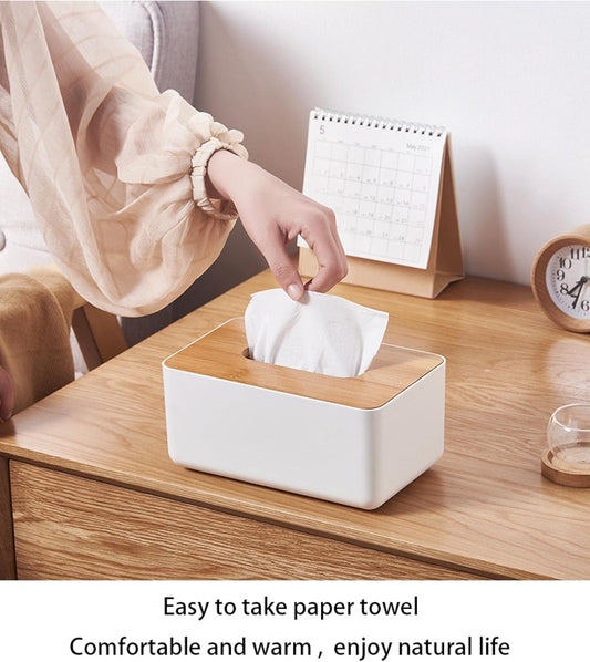 Premium Bamboo Tissue Box Cover – Eco-Friendly & Stylish Tissue Holder
