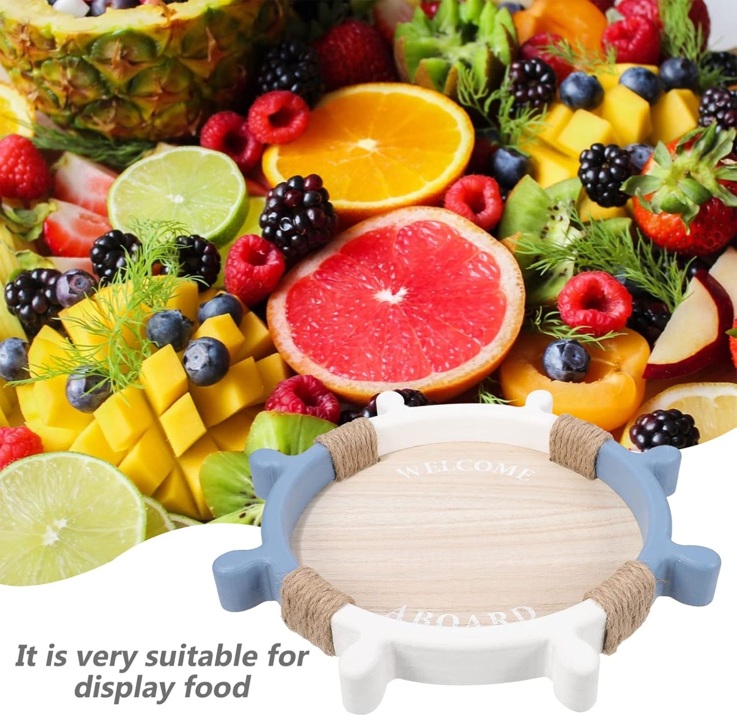 2-in-1 Decorative Sailor Themed Tray