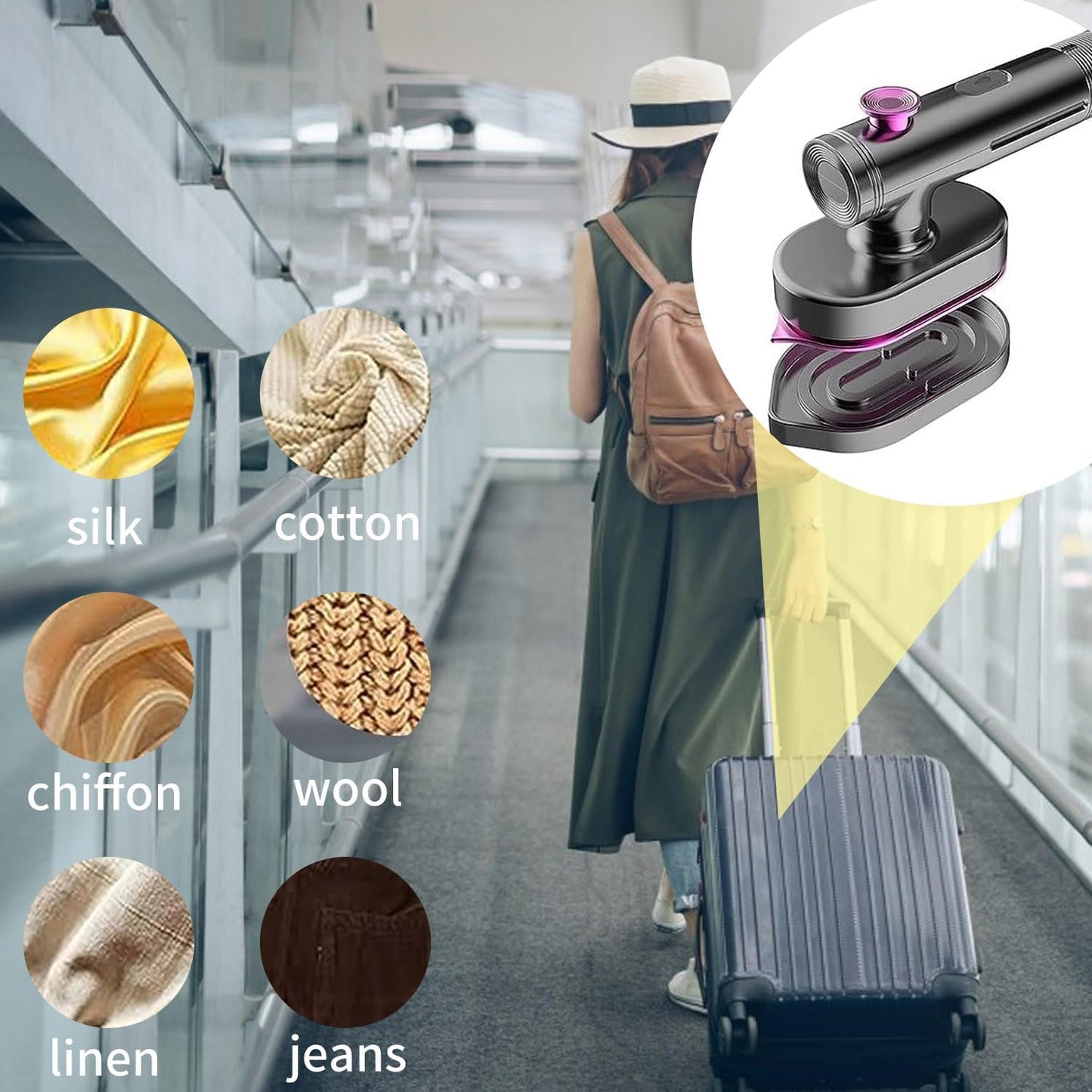 Mini Portable Steam Ironing Machine – Grey & White