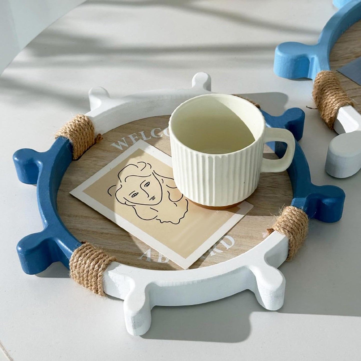 2-in-1 Decorative Sailor Themed Tray