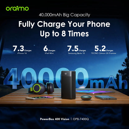 Oraimo PowerBox 400 Vision 40000mAh Power Bank
