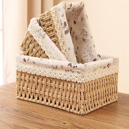 3-in-1 Handwoven Rattan Storage Baskets