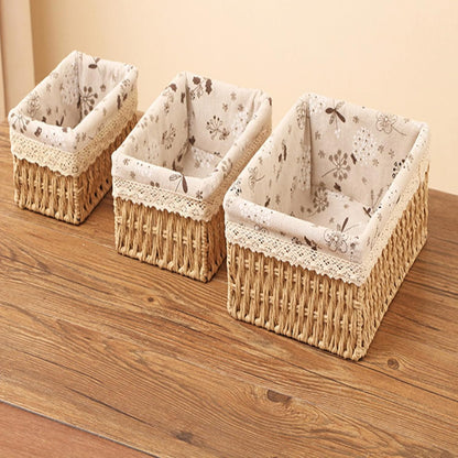3-in-1 Handwoven Rattan Storage Baskets