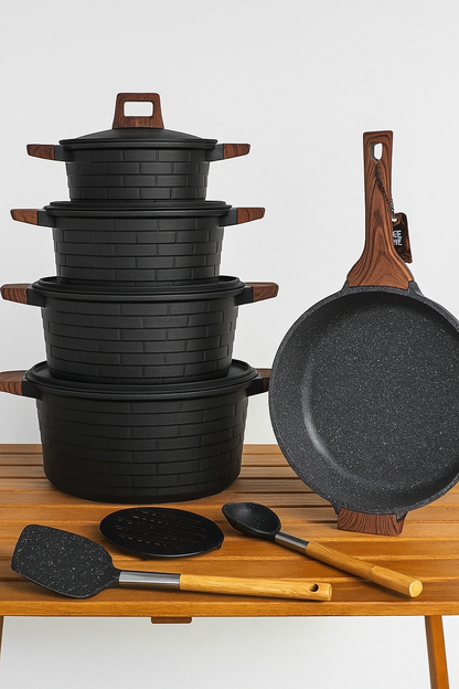 UCC Life  Granite Cookware Set – Non-Stick, Induction Compatible