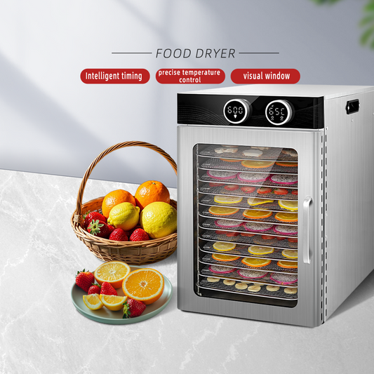 8-Tray Stainless Steel Food Dehydrator – Preserve Food Naturally 🍎🥩🌿